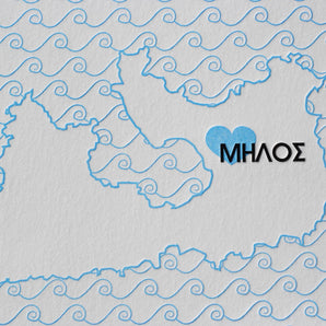 Milos Map Print