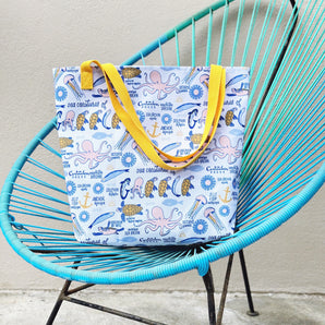 Sea Creatures of Greece Large Beach Bag