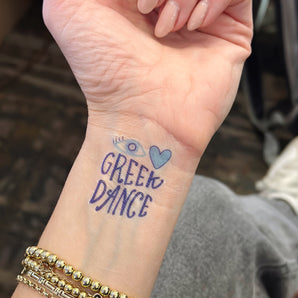 Greek Dance Temporary Tattoo