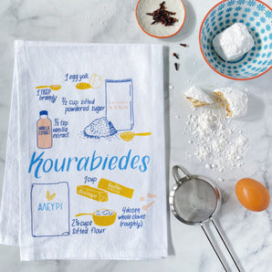 27x27 Kourabiedes Recipe Towel