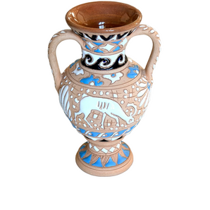 Vintage Neofitou Keramik Rhodes Vase 6.5"
