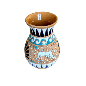 Handmade Ceramic Dakos Rodos Vase 5”