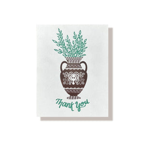 Thank You Amphora Greeting Card