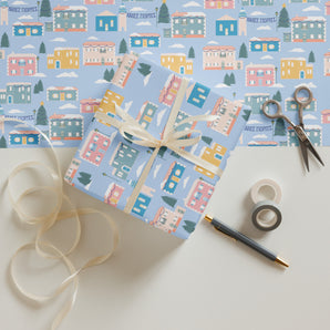 Greek Village Wrapping Paper Sheets