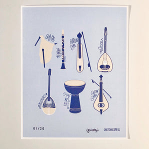 Greek Instruments Print