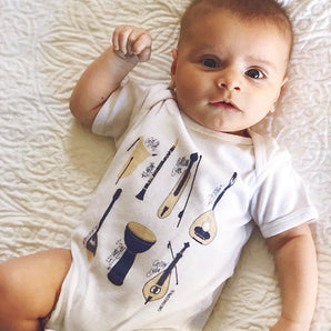 Greek Instruments Baby Onesie
